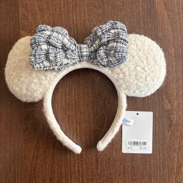 컨디션 최상 [ 한 번 착용 ] 디즈니 미키 귀 머리띠 화이트