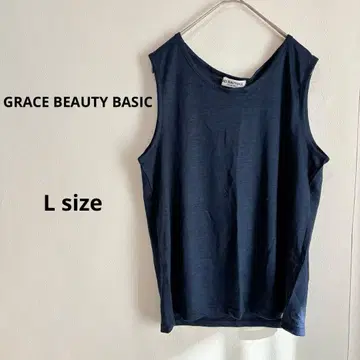 GRACE BEAUTY BASIC 탱크탑 L 네이비 린넨 100%