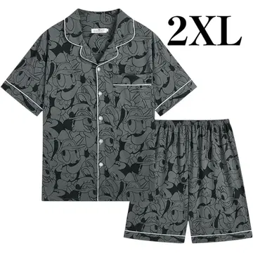 디즈니 미키&프렌즈 룸웨어 파자마 반팔 2XL 남성용