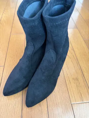 블랙 스웨이드 부츠 22.5cm