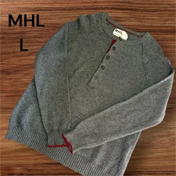 MHL 니트 피케 셔츠 헨리넥 마가렛호웰 L