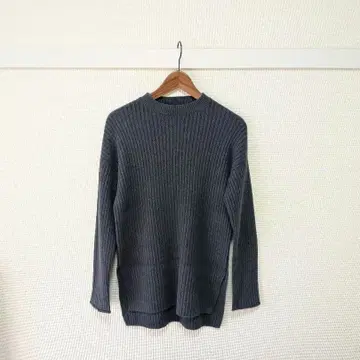 GALERIE VIE 울 캐시미어 리브 빌드넥 풀오버 니트 S