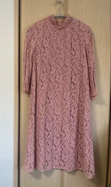 도쿄 소와르 올 레이스 7부 소매 원피스 M