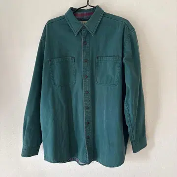 L.L.Bean 그린 버튼업 셔츠 L 사이즈