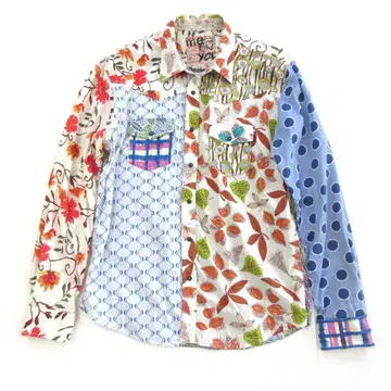[ Desigual ] 데시구알 절개 코튼 셔츠 0243
