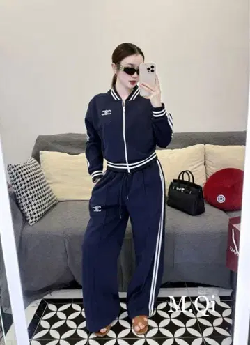 네이비 스트라이프 트랙 수트 L 사이즈