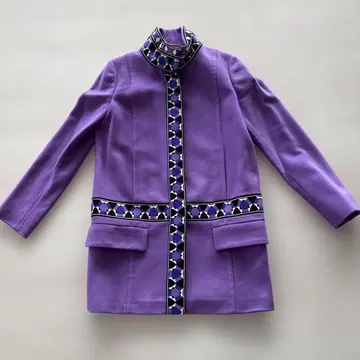 EMILIO PUCCI 노카라 자켓 라일락 색상 42 초 레어