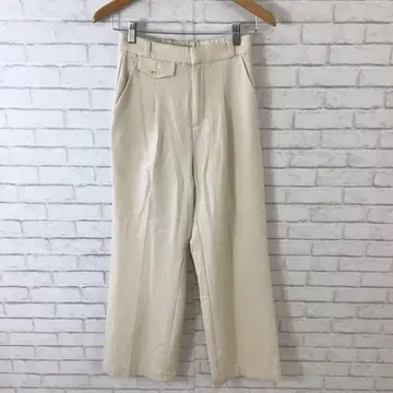 12.19 h289 비스 팬츠 S 레이온 속기모 와이드 팬츠