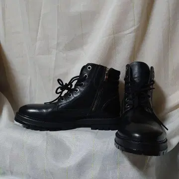 새상품급 Stefano Rossi 블랙 가죽 부츠 41(26cm)