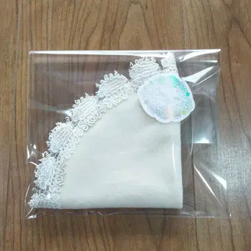 치카자와 레이스점 손수건 시프 sheep 아이보리 서클