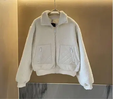 ALO YOGA 신상 화이트 스탠드 카라 아우터 자켓 S