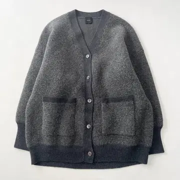 스픽 앤 스팬 23AW 부클레 더블 페이스 가디건 그레이