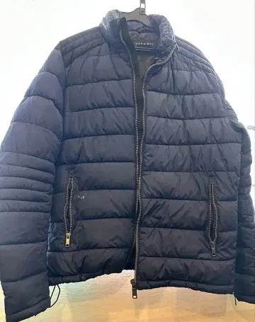 ZARA MAN 네이비 다운 자켓 퀼팅
