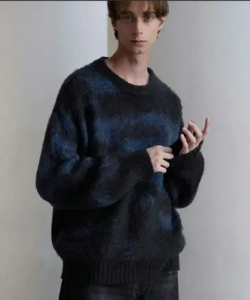 CLEL ] 알파카 블렌드 샤기 니트