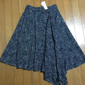 택 포함 새상품 일본제 FENNEL 플레어 스커트 네이비 계열 9호