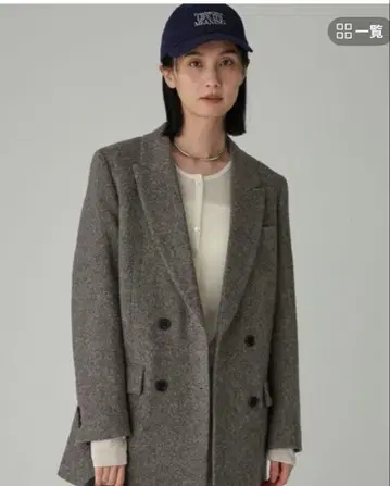 ECO 울 트윌 더블 자켓 그레이지 38