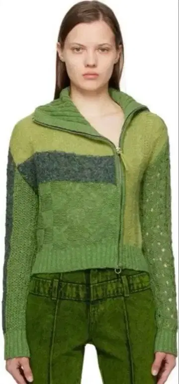 Andersson Bell 패치워크 집업 가디건