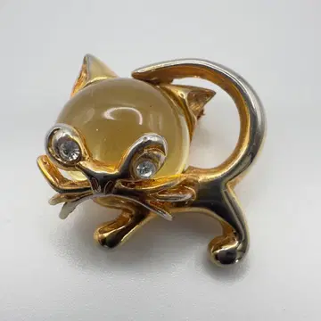 레트로 빈티지 P&M paris 고양이 CAT 브로치