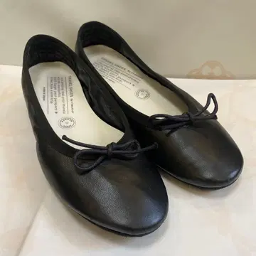 chausser 블랙 발레 슈즈 합성 피혁