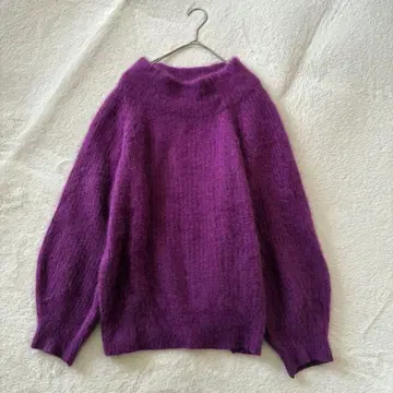 [ 스픽앤스팬 ] 복슬복슬 퍼 보틀넥 니트 부드러움