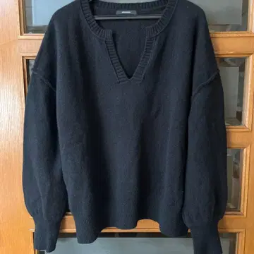 JOURNAL STANDARD 캐시미어 울 스키퍼 니트 블랙