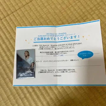 straykids 카오 멤버 사인 포함 사진 스티커