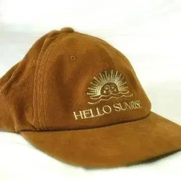 HELLO SUNRISE 코듀로이 6패널 캡 카멜