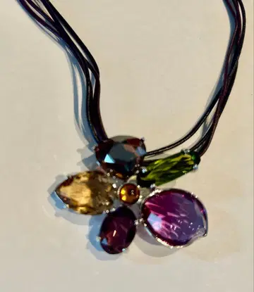 스와로브스키 꽃 목걸이