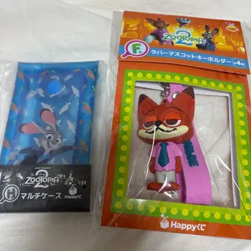 주토피아2 happy 복권 F상 러버 마스코트 키링 닉 H상