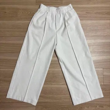 UNFILO 앙피로 브러쉬드 저지 와이드 팬츠 XS 아이보리