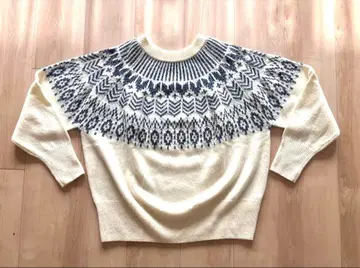 새상품 무인양품 노르딕 무늬 스웨터