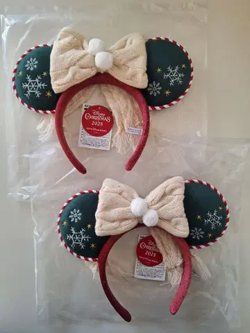 [ 새상품 ] 도쿄 디즈니랜드 토이즈 원더러스 크리스마스 머리띠 2개
