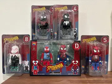 스파이더맨 해피 복권 베어브릭 D상 페어 박스 5점 세트