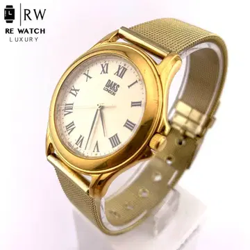 6-5214 DAKS 골드 메쉬 밴딩 HQ5502CS 손목시계