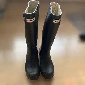 HUNTER 롱 부츠 블랙
