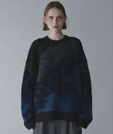 loose shadow abstract gradation knit