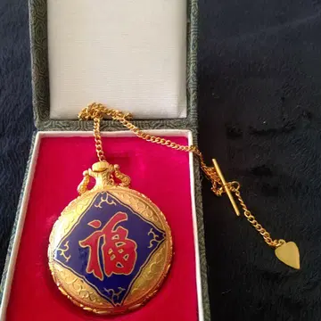 스켈레톤 골드 컬러 회중시계