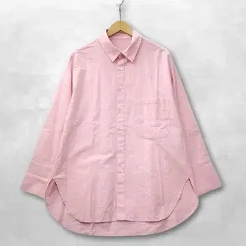 Wis - 오버 사이즈 옥스퍼드 셔츠 핑크