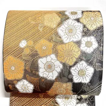 후쿠로 오비 후리소데 오비 츠지 가 꽃 무늬 금실 기모노 오비 011k