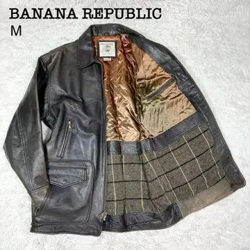 [ 새상품급 ] 바나나리퍼블릭 가죽 자켓 빈티지 M 다크 브라운