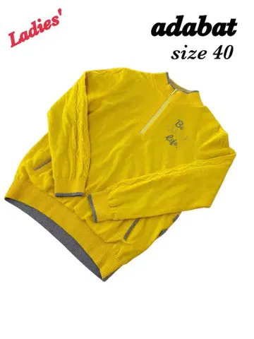 아다바트 니트 스웨터 하이넥 하프 지퍼 40