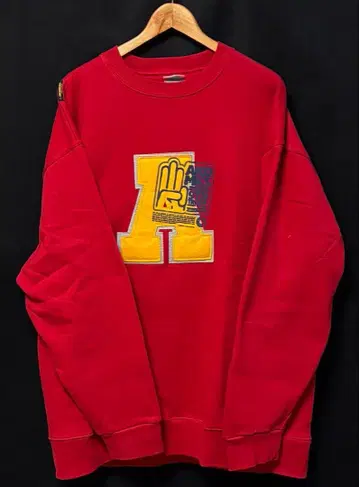 레어 AKDMKS 아카데믹스 빅 실루엣 맨투맨 속기모 빨간색