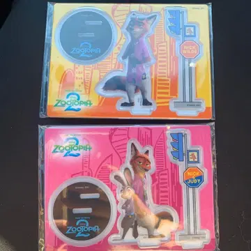 주토피아 아크릴 스탠드 2개 세트