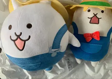 퍼즐로 풍작! 냥코 마을 메챠모후굿토 봉제 인형 2종