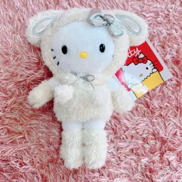 헬로키티전 봉제인형 마스코트 키링 토끼 눈토끼 키티