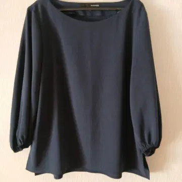 22 OCTOBRE 벌룬 슬리브 셔츠 38 네이비