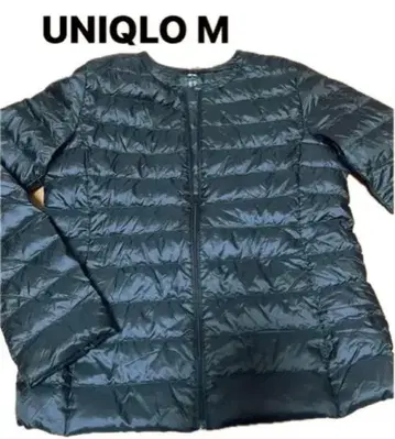 유니클로 울트라 라이트 다운 자켓 노카라 블랙