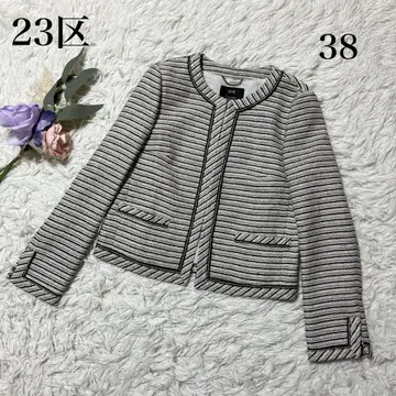 새상품급 [ 23구 ] 노카라 트위드 자켓 38