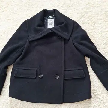 MICHEL KLEIN 블랙 피 코트 42