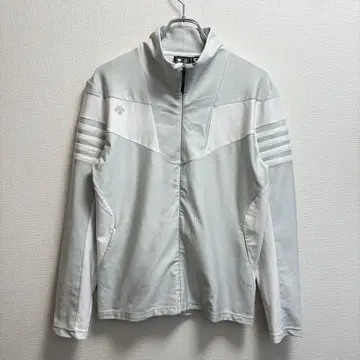 데상트 하이 파워 스트레치 저지 자켓 실버 그레이 L 골프